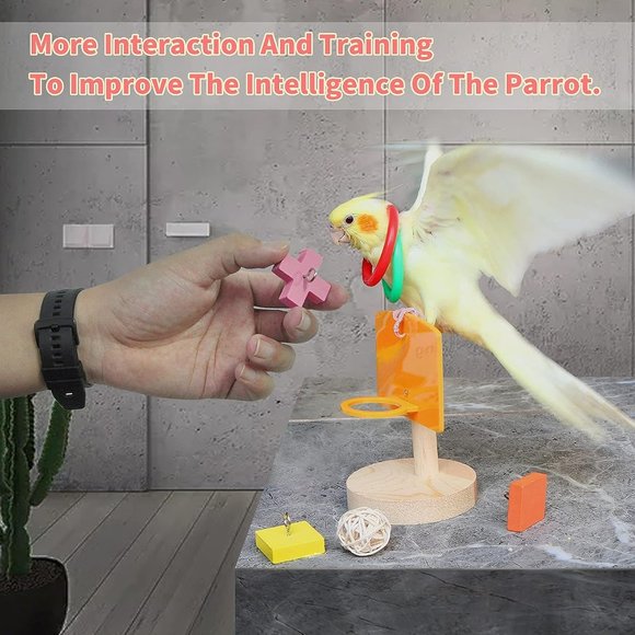 Bird Toys for Parakeets,5pcs Parrot Toys Set Include Bird Basketball Toy - Picture 5 of 6